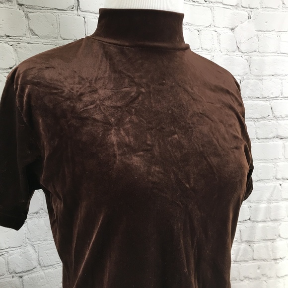 Vintage Henri Bendel Velvet Mock Turtle Neck - Picture 2 of 8